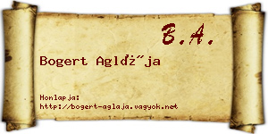 Bogert Aglája névjegykártya